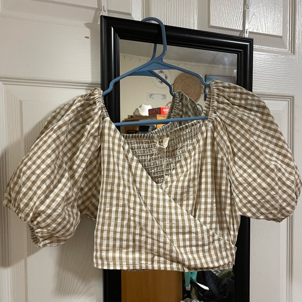 Plaid crop top